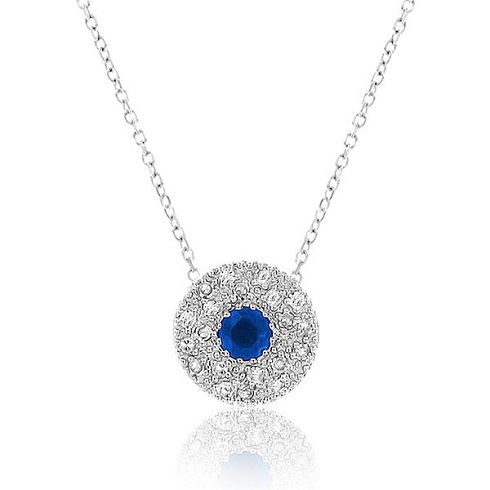 pendentif saphir bleu