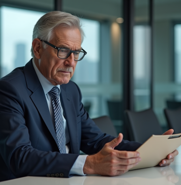 Homme d'affaires en costume dans une salle de réunion