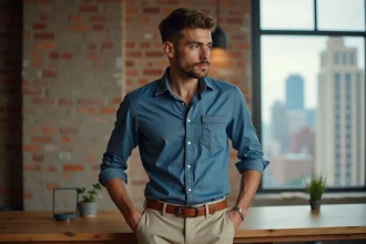 Ceinture Ralph Lauren ajoutant une touche chic à une tenue d'été