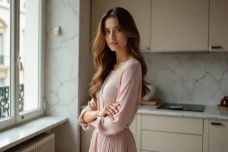Olivia Palermo mettant en avant le parfum Rochas avec élégance